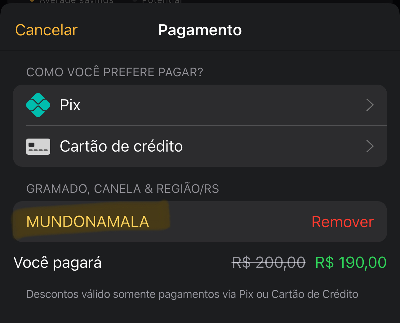 desconto prime gourmet MUNDONAMALA