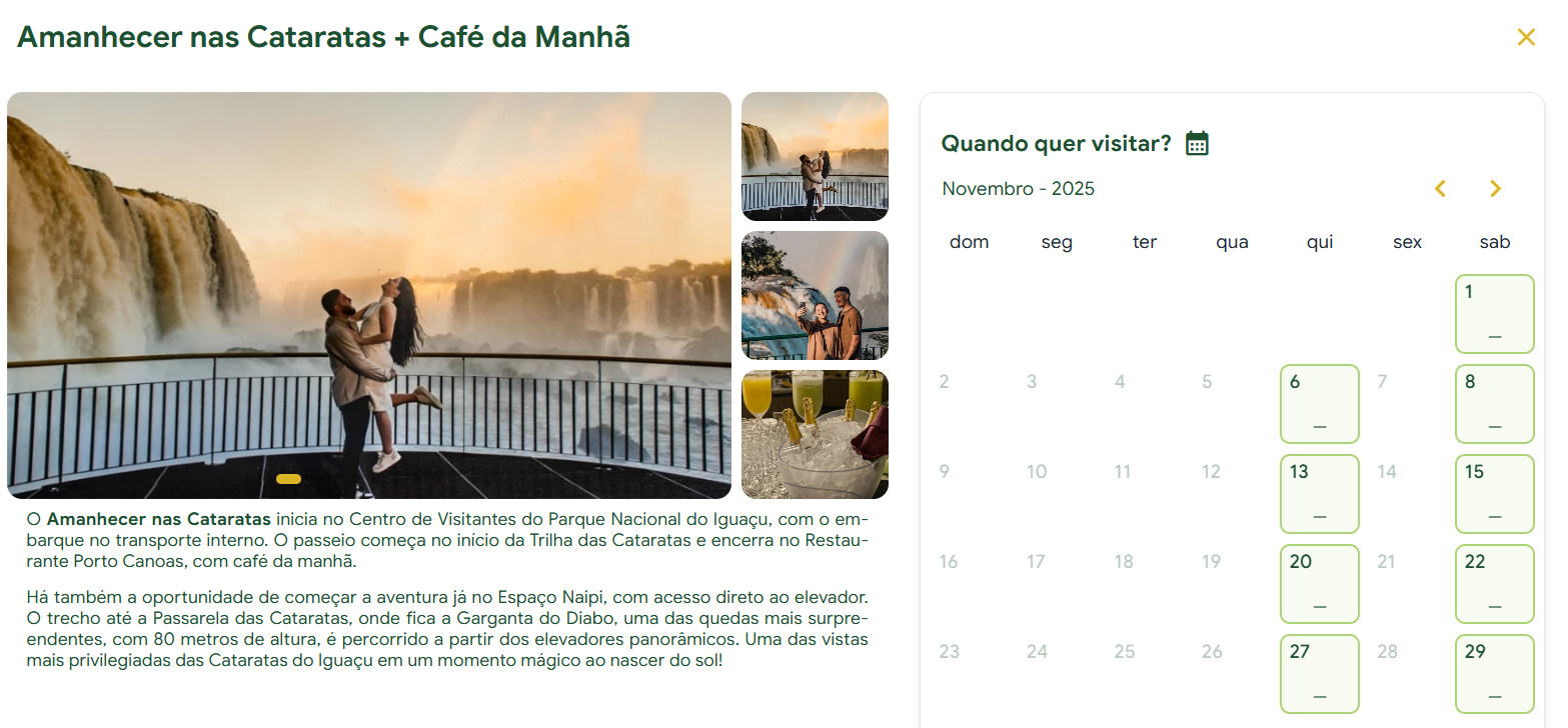 amanhecer nas cataratas