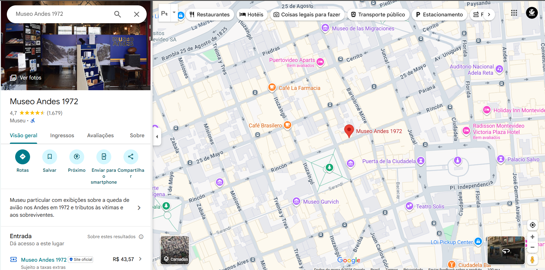 localização museu dos andes